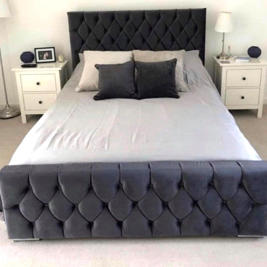 High Quality Luxe Wood Florida Bed with semi firm mattress