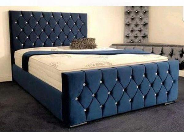 High Quality Luxe Wood Florida Bed with semi firm mattress