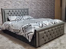 High Quality Luxe Wood Hilton Bed with semi firm mattress