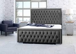 High Quality Luxe Wood Hilton Bed with semi firm mattress